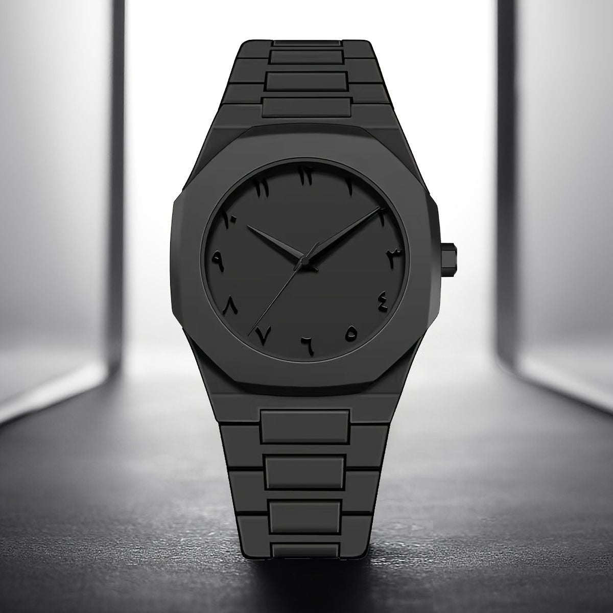 Full Black Quartz Analog Watch