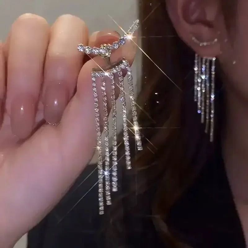 New Zircon Earrings for Women. Elegant Delicate Sweet Girls Party Jewelry