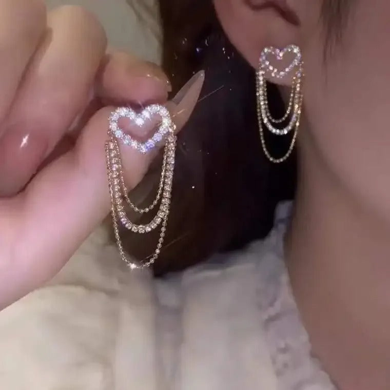 New Zircon Earrings for Women. Elegant Delicate Sweet Girls Party Jewelry