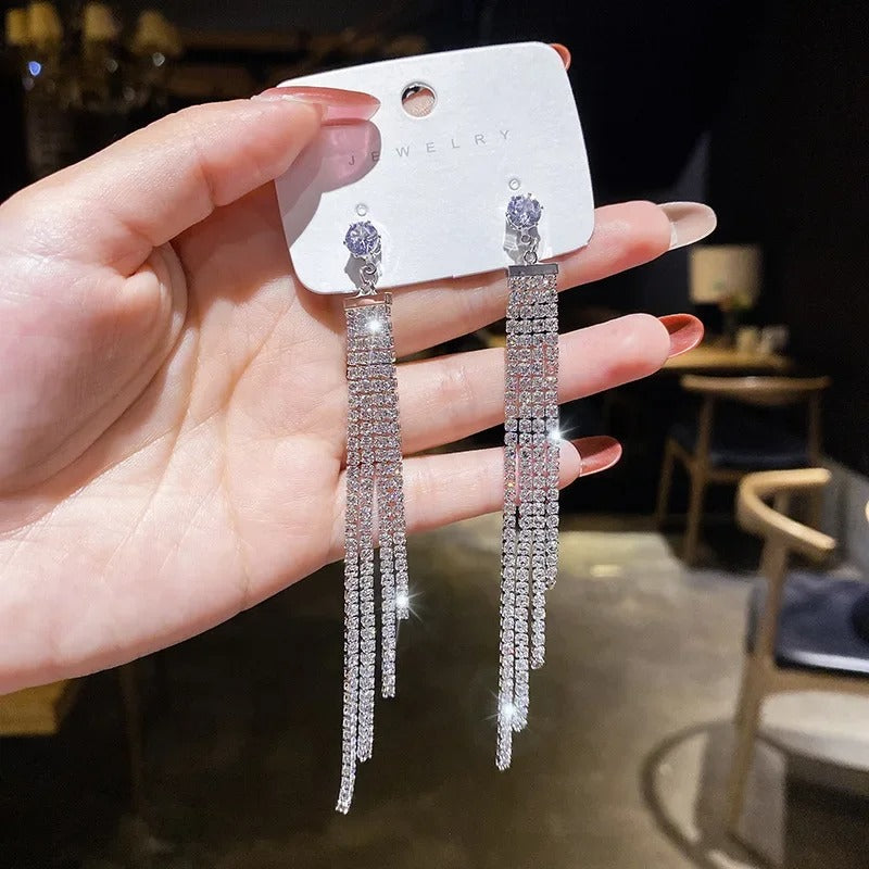 New Zircon Earrings for Women. Elegant Delicate Sweet Girls Party Jewelry