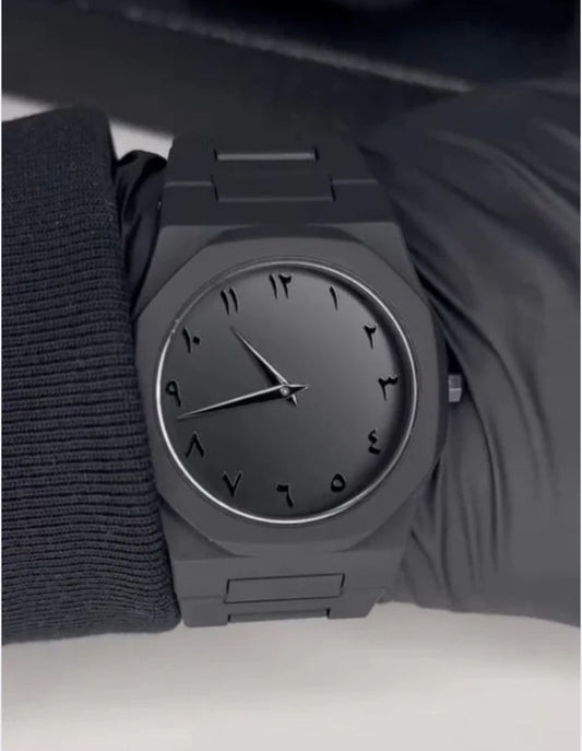 Full Black Quartz Analog Watch