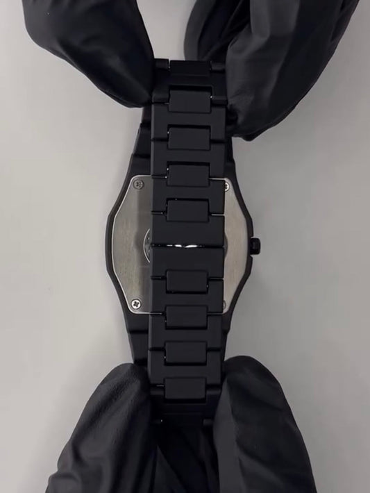 Full Black Quartz Analog Watch