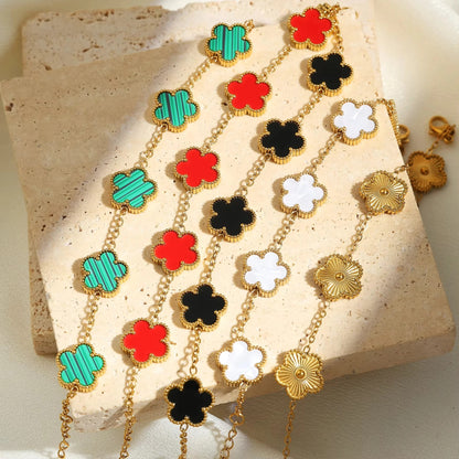 Fashion Flower Stainless Steel Bracelets For Women