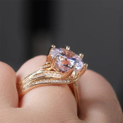 Modern Women's Wedding Rings Brilliant Crystal Cubic Zirconia High-quality Silver Color Female Ring Engagement Jewelry