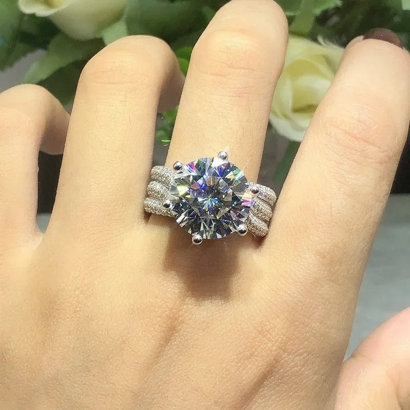 Modern Women's Wedding Rings Brilliant Crystal Cubic Zirconia High-quality Silver Color Female Ring Engagement Jewelry