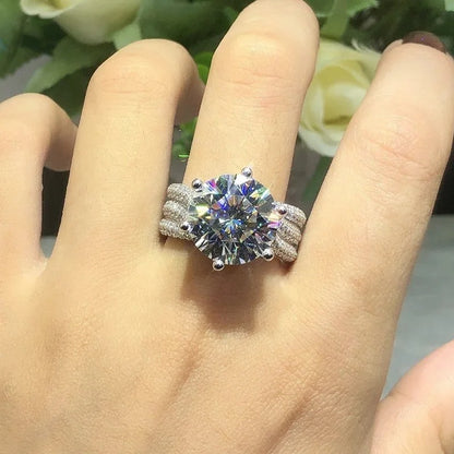 Modern Women's Wedding Rings Brilliant Crystal Cubic Zirconia High-quality Silver Color Female Ring Engagement Jewelry