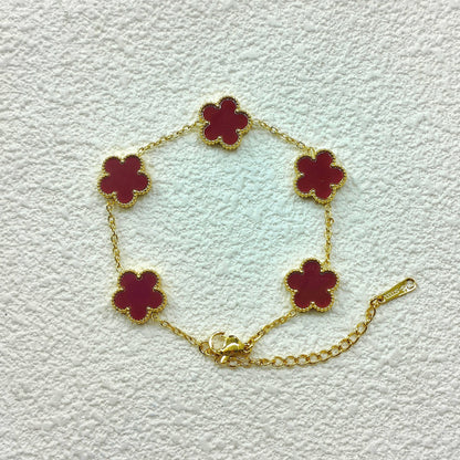 Fashion Flower Stainless Steel Bracelets For Women