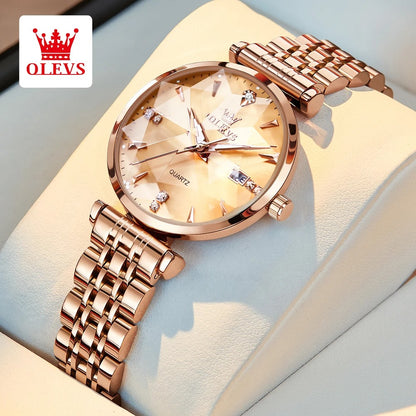 OLEVS 5536 Luxury Brand Diamond Quartz Women's