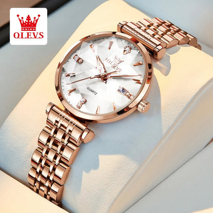 OLEVS 5536 Luxury Brand Diamond Quartz Women's